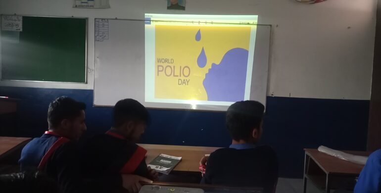 Access Students from Anjuman Faiz-ul-Islam (Apna Ghar) had a Session on World Polio Day 